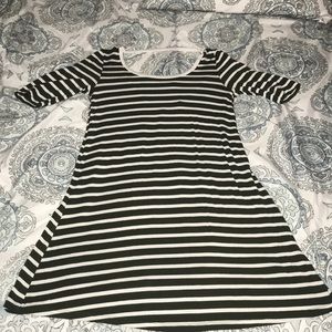 Open back t shirt dress